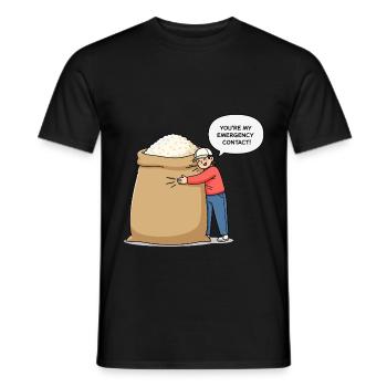 You are my emergency contact ! - Men's T-Shirt - black - Front - AI Model Male 178 light (178cm)