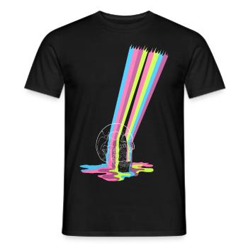 Mute cry for light and color - Men's T-Shirt - black - Front - AI Model Male 178 light (178cm)