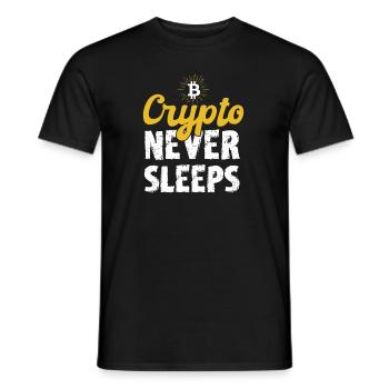 Crypto - T-shirt homme - noir - Devant - AI Model Male 178 light (178cm)