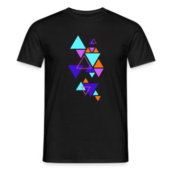 Neo Triangle - Men's T-Shirt - black - Front - AI Model Male 178 light (178cm)
