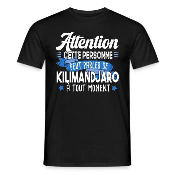 Kilimandjaro 2022 Montagne Tanzanie Afrique - T-shirt homme - noir - Devant - AI Model Male 178 light (178cm)