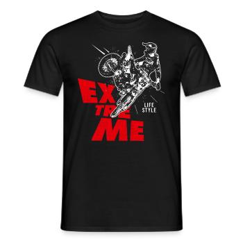 moto cross motocross life style motocross - T-shirt homme - noir - Devant - AI Model Male 178 light (178cm)