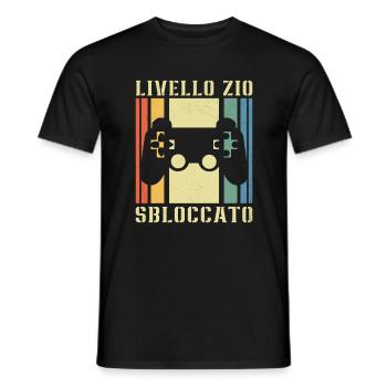 Niveau Oncle Débloqué Rétro Jeux Vidéo Gamer - T-shirt homme - noir - Devant - AI Model Male 178 light (178cm)