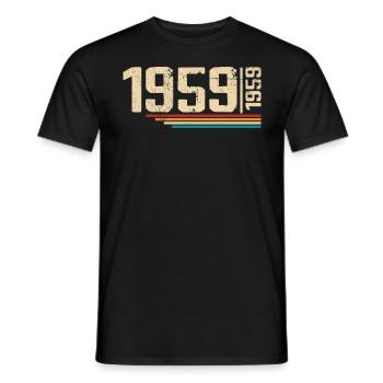 Millésime Anniversaire 1959 Fête Anniversaire 1959 - T-shirt homme - noir - Devant - AI Model Male 178 light (178cm)