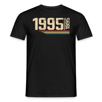 Millésime Anniversaire 1995 Fête Anniversaire 1995 - T-shirt homme - noir - Devant - AI Model Male 178 light (178cm)