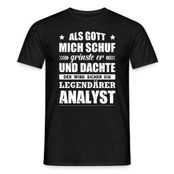 Analyst Geschenk Analyse Büro Sprüche Fun - Männer T-Shirt - Schwarz - Vorne - AI Model Male 178 light (178cm)