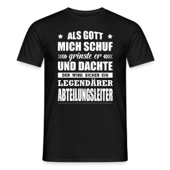 Abteilungsleiter Geschenk Schichtführer Leiter - Männer T-Shirt - Schwarz - Vorne - AI Model Male 178 light (178cm)