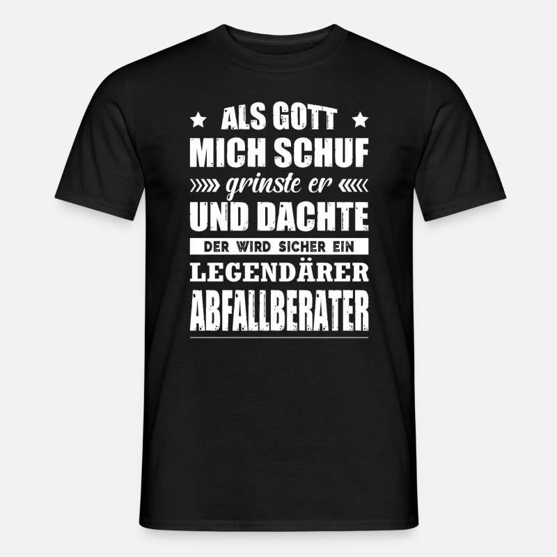 Abfallberater Geschenk - Männer T-Shirt - Schwarz
