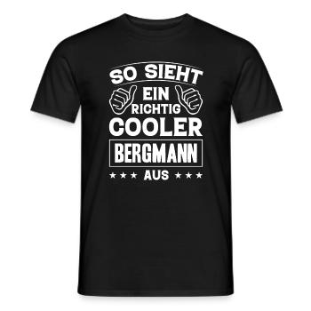 So Sieht Ein Richtig Cooler Bergmann Aus Bergbau - Männer T-Shirt - Schwarz - Vorne - AI Model Male 178 light (178cm)