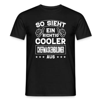 So Sieht Ein Richtig Cooler Chefmaskenbildner Aus - Männer T-Shirt - Schwarz - Vorne - AI Model Male 178 light (178cm)
