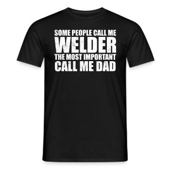 Some people call me welder - Men's T-Shirt - black - Front - AI Model Male 178 light (178cm)