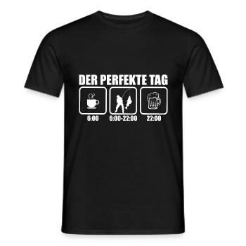 Angeln Perfekte Tag Fischer Fischen Geschenkidee - Männer T-Shirt - Schwarz - Vorne - AI Model Male 178 light (178cm)