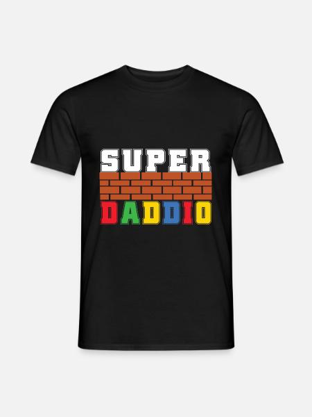 Super Daddio, Father's Day, Super Dad - Men's T-Shirt - black