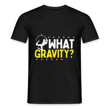 Aerial Hoop What Gravity Dancing Aerial Circus - Men's T-Shirt - black - Front - AI Model Male 178 light (178cm)