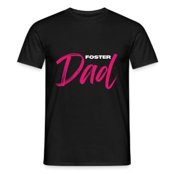 Foster Dad Bonus Dad Gift For Awesome Foster Dad - Men's T-Shirt - black - Front - AI Model Male 178 light (178cm)