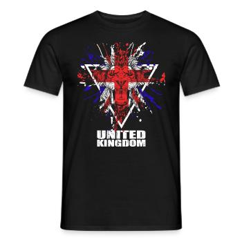 Royaume-Uni UK Union Jack - T-shirt homme - noir - Devant - AI Model Male 178 light (178cm)