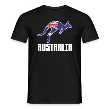 Australia - Men's T-Shirt - black - Front - AI Model Male 178 light (178cm)
