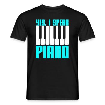 Piano piano - T-shirt homme - noir - Devant - AI Model Male 178 light (178cm)