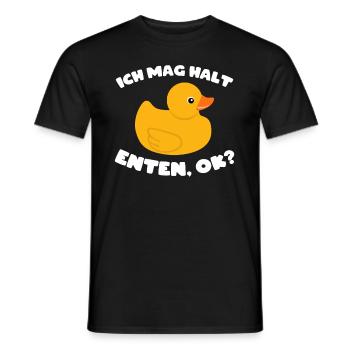 Ich Mag Halt Enten OK Enten Ente Gelbe Quiet - Männer T-Shirt - Schwarz - Vorne - AI Model Male 178 light (178cm)