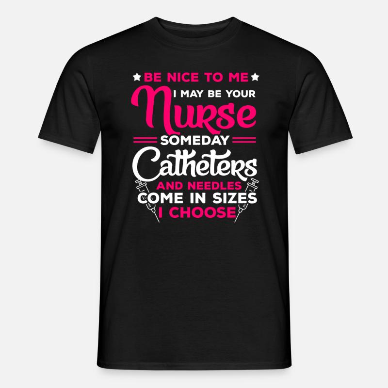 Krankenschwester Lustiger Spruch - Männer T-Shirt - Schwarz