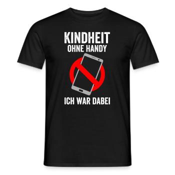 Kindheit ohne Handy Ich war dabei Kindheit Han - Männer T-Shirt - Schwarz - Vorne - AI Model Male 178 light (178cm)