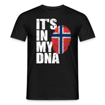 Norwegen Norweger Norwegisch Flagge DNA - Männer T-Shirt - Schwarz - Vorne - AI Model Male 178 light (178cm)