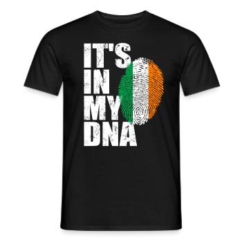 Ireland Irish Irish flag DNA - Men's T-Shirt - black - Front - AI Model Male 178 light (178cm)