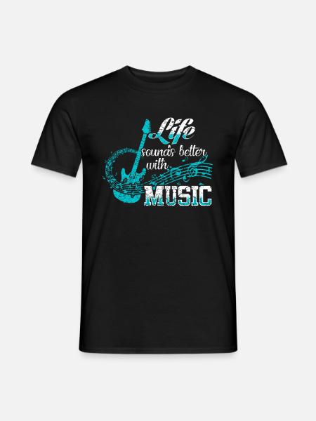 Musik Musiker - Männer T-Shirt - Schwarz
