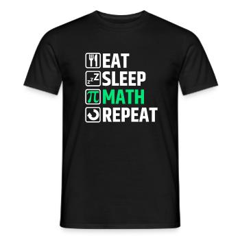Mathématicien mathématique - T-shirt homme - noir - Devant - AI Model Male 178 light (178cm)
