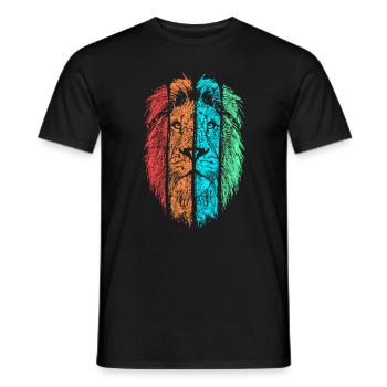 Lion - T-shirt homme - noir - Devant - AI Model Male 178 light (178cm)