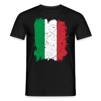 Italy flag - Men's T-Shirt - black - Front - AI Model Male 178 light (178cm)