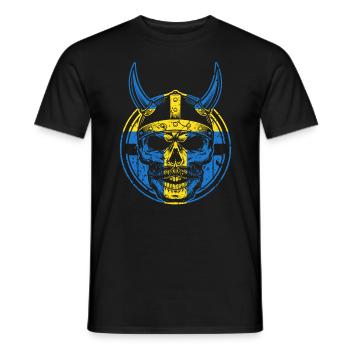 Wikinger Schweden - Männer T-Shirt - Schwarz - Vorne - AI Model Male 178 light (178cm)
