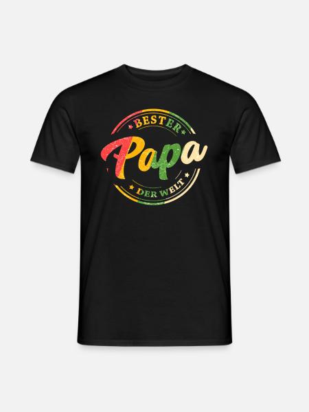Bester Papa - Männer T-Shirt - Schwarz