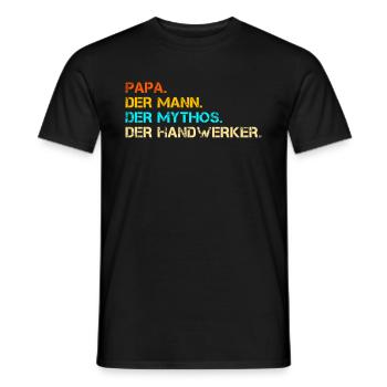 Handwerker Papa - Männer T-Shirt - Schwarz - Vorne - AI Model Male 178 light (178cm)
