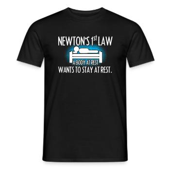Newton Physik - Männer T-Shirt - Schwarz - Vorne - AI Model Male 178 light (178cm)