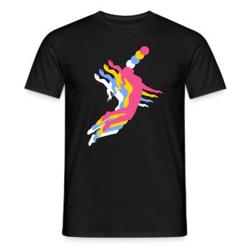 Volleyball Beachvolleyball - Männer T-Shirt - Schwarz - Vorne - AI Model Male 178 light (178cm)