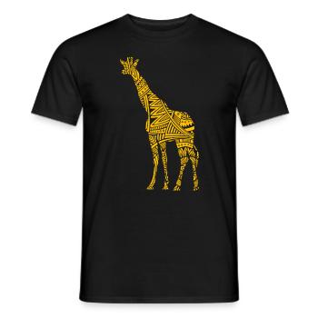 Maori tribal tattoo giraffe - Men's T-Shirt - black - Front - AI Model Male 178 light (178cm)