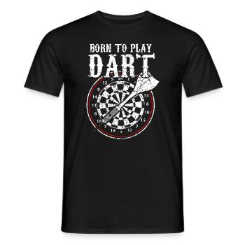 Born to play darts - Men's T-Shirt - black - Front - AI Model Male 178 light (178cm)