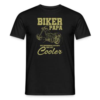 Biker papa wie ein normaler papa nur viel Cooler - Männer T-Shirt - Schwarz - Vorne - AI Model Male 178 light (178cm)