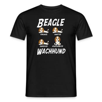 Beagle Wachhund - Männer T-Shirt - Schwarz - Vorne - AI Model Male 178 light (178cm)