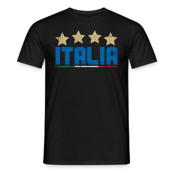 Italy Football Jersey Flag Squadra Azzurra - Men's T-Shirt - black - Front - AI Model Male 178 light (178cm)
