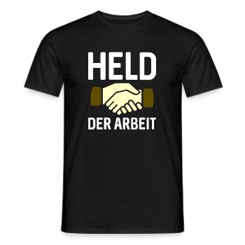 Held Der Arbeit Parole DDR Ostdeutschland - Männer T-Shirt - Schwarz - Vorne - AI Model Male 178 light (178cm)