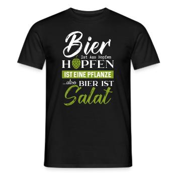 Bier Ist Aus Hopfen Hopfen Ist Eine Pflanze Also - Männer T-Shirt - Schwarz - Vorne - AI Model Male 178 light (178cm)