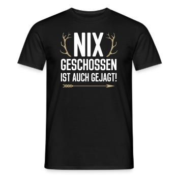 Nix geschossen ist auch gejagt Jäger Jagd Fans von - Männer T-Shirt - Schwarz - Vorne - AI Model Male 178 light (178cm)
