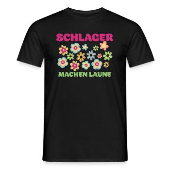 Schlager machen Laune Schlagermusik - Männer T-Shirt - Schwarz - Vorne - AI Model Male 178 light (178cm)