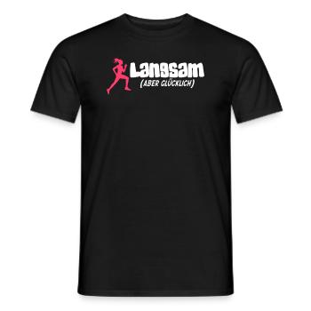Langsam Aber glücklich Joggen - Männer T-Shirt - Schwarz - Vorne - AI Model Male 178 light (178cm)