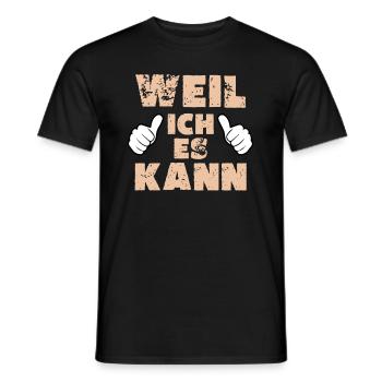 Weil ich es kann Daumen hoch - Männer T-Shirt - Schwarz - Vorne - AI Model Male 178 light (178cm)