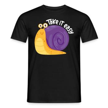 Take it easy - don't get upset - Men's T-Shirt - black - Front - AI Model Male 178 light (178cm)