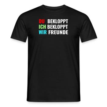 Du bekloppt Ich bekloppt Wir freunde Kommunikation - Männer T-Shirt - Schwarz - Vorne - AI Model Male 178 light (178cm)