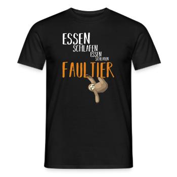 Essen Schlafen Essen Schlafen Faultier - Männer T-Shirt - Schwarz - Vorne - AI Model Male 178 light (178cm)